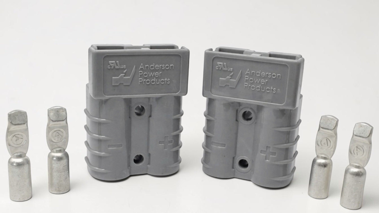 Genuine Anderson SB50 Connector 50A Gray 2 Housings 4 Contacts 6,8 or 10/12 AWG