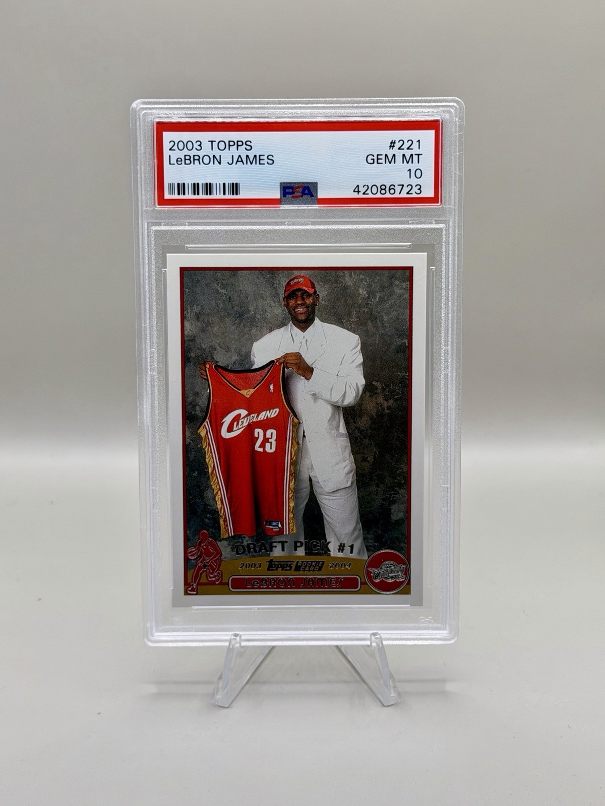 2003 TOPPS #221 LEBRON JAMES ROOKIE RC PSA 10