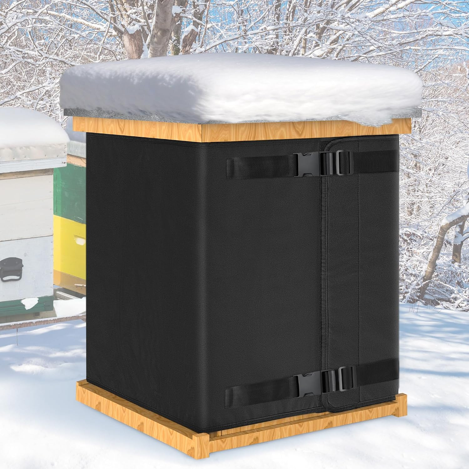 Winter Bee Hive Insulation Cover - Fits 8/10 Frame Beehives, 600D Oxford Weather Winter Bee Hive Insulation Cover - Fits 8/10 Frame Beehives, 600D Oxford Weather