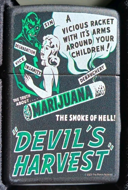 DEVIL'S HARVEST ZIPPO LIGHTER 1942 MARIJUANA FILM 420 MOVIE WEED COLLECTIBLE  