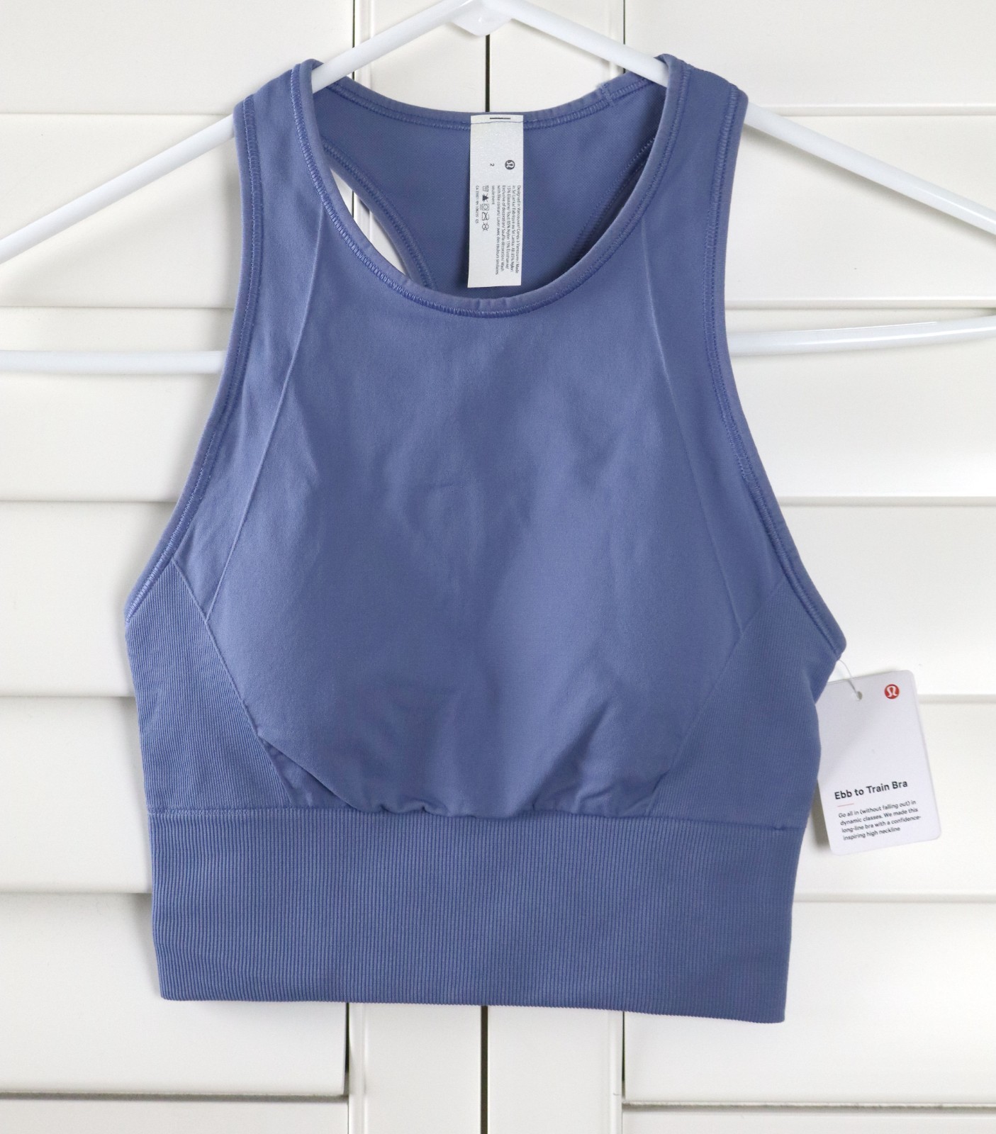 LULULEMON Athletica NWT Blue Ebb to Train Yoga Padded Sports Bra Top Size 2