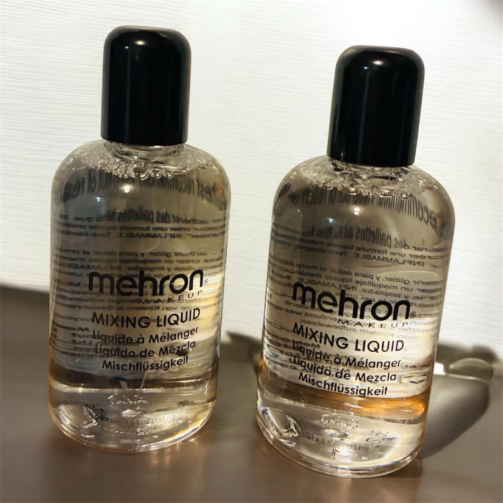 Mehron Mixing Liquid 4.5 fl oz Set of 2 Makeup Mixing Medium NEW
