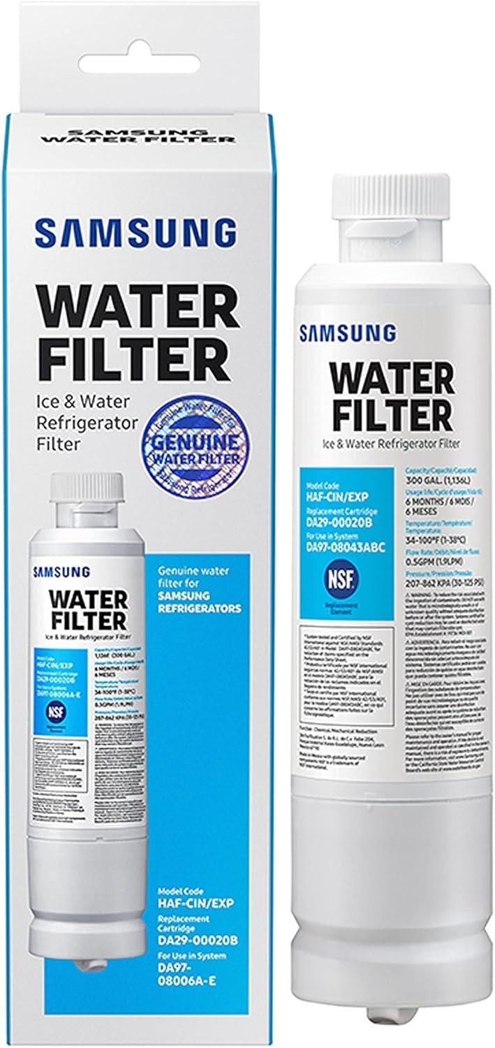 SAMSUNG Genuine Filter for Refrigerator Water and Ice, Carbon Block Filtration SAMSUNG Genuine Filter for Refrigerator Water and Ice, Carbon Block Filtration