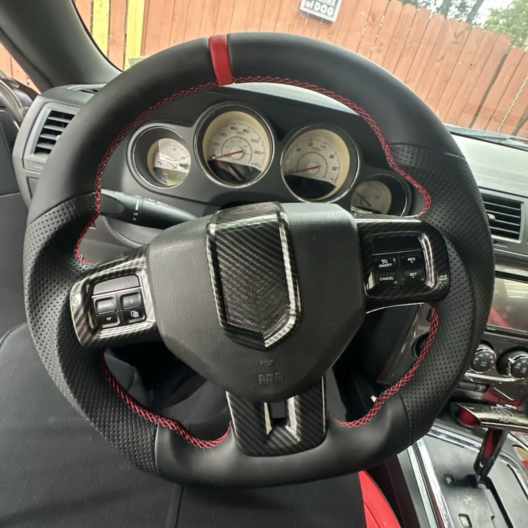 Full Leather Sport Steering Wheel for Dodge Charger Challenger Durango 11-14