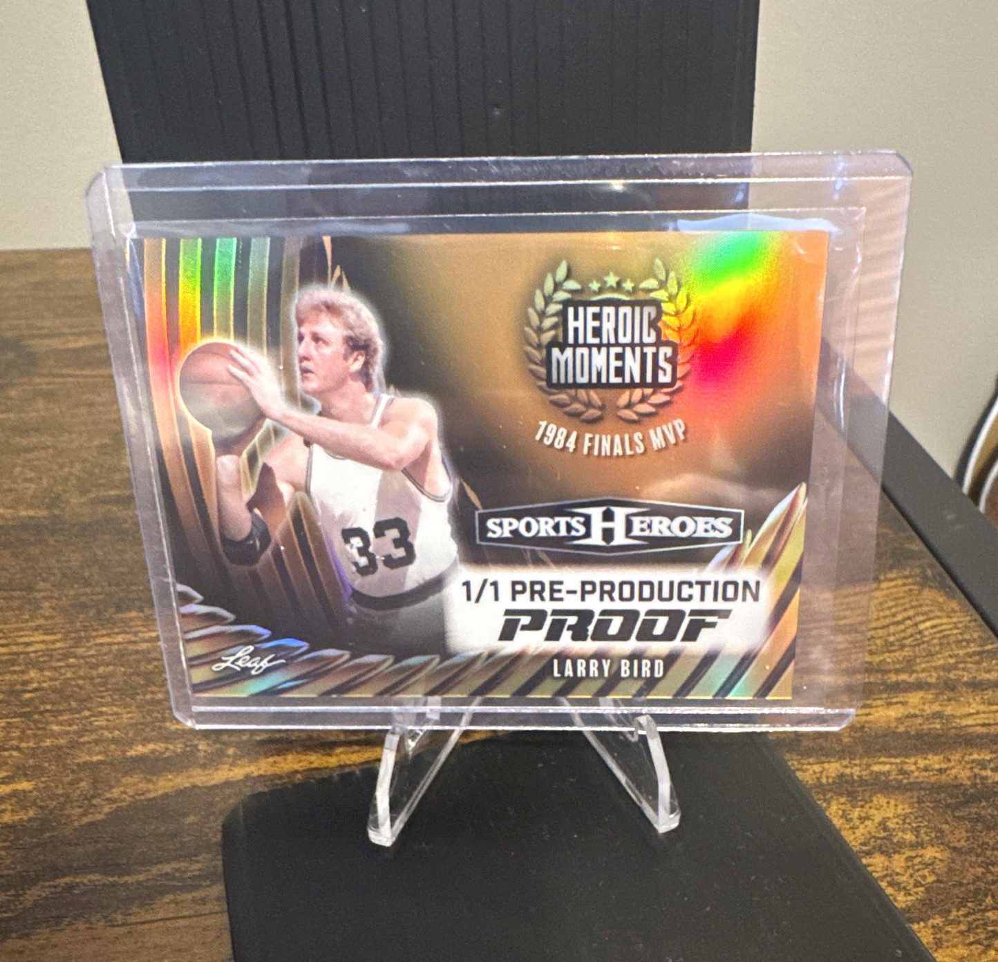Leaf Sports Heroes Heroic Moments Larry Bird Celtics 1984 Finals MVP 1/1 Proof Leaf Sports Heroes Heroic Moments Larry Bird Celtics 1984 Finals MVP 1/1 Proof