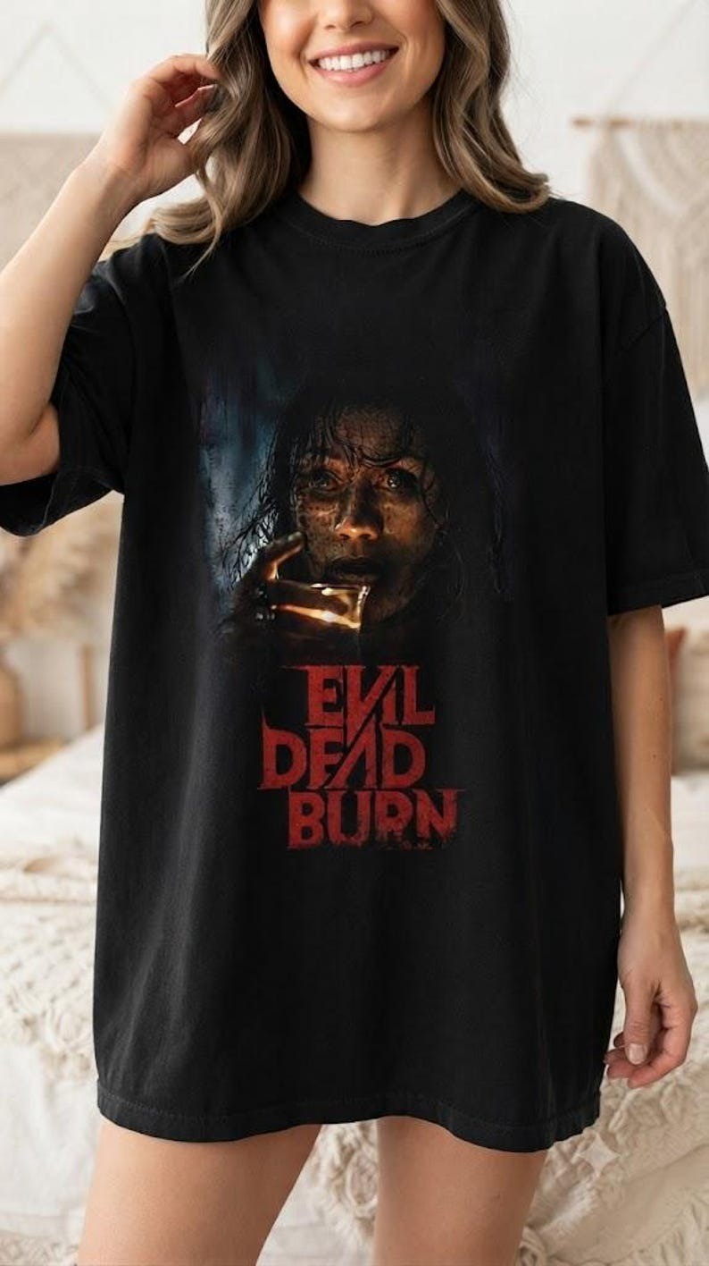 Vintage Evil Dead Burn Shirt, Retro Horror Movie Graphic Tee