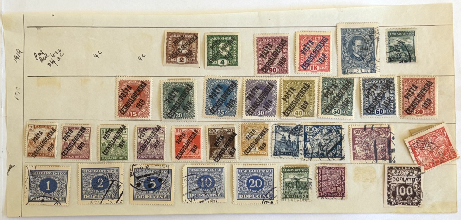 CZECHOSLOVAKIA 1919 SEMI POSTAL HUNGARY POSTA STAMPS CZECHOSLOVAKIA 1919 SEMI POSTAL HUNGARY POSTA STAMPS
