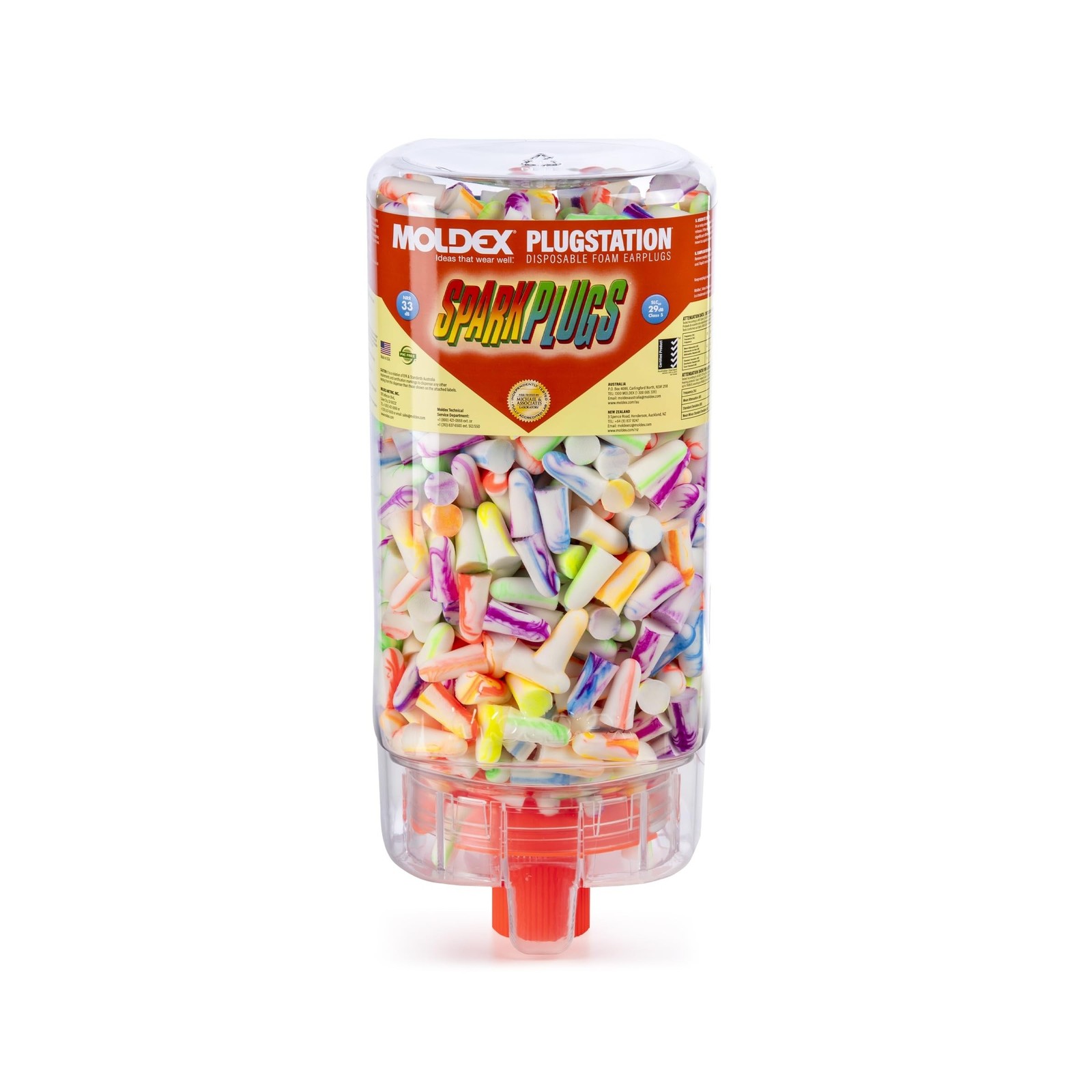 Moldex SPARKPLUGS PLUGSTATION EARPLUG DISPENSER, CORDLESS, 33NRR, ASST, 500 P... Moldex SPARKPLUGS PLUGSTATION EARPLUG DISPENSER, CORDLESS, 33NRR, ASST, 500 P...