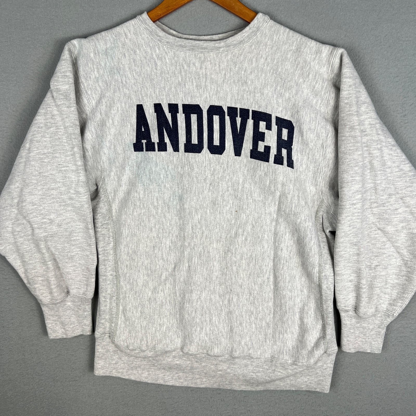 Vintage Andover Sweatshirt Fits L 1980s Champion Reverse Weave Gray Made in USA Vintage Andover Sweatshirt Fits L 1980s Champion Reverse Weave Gray Made in USA