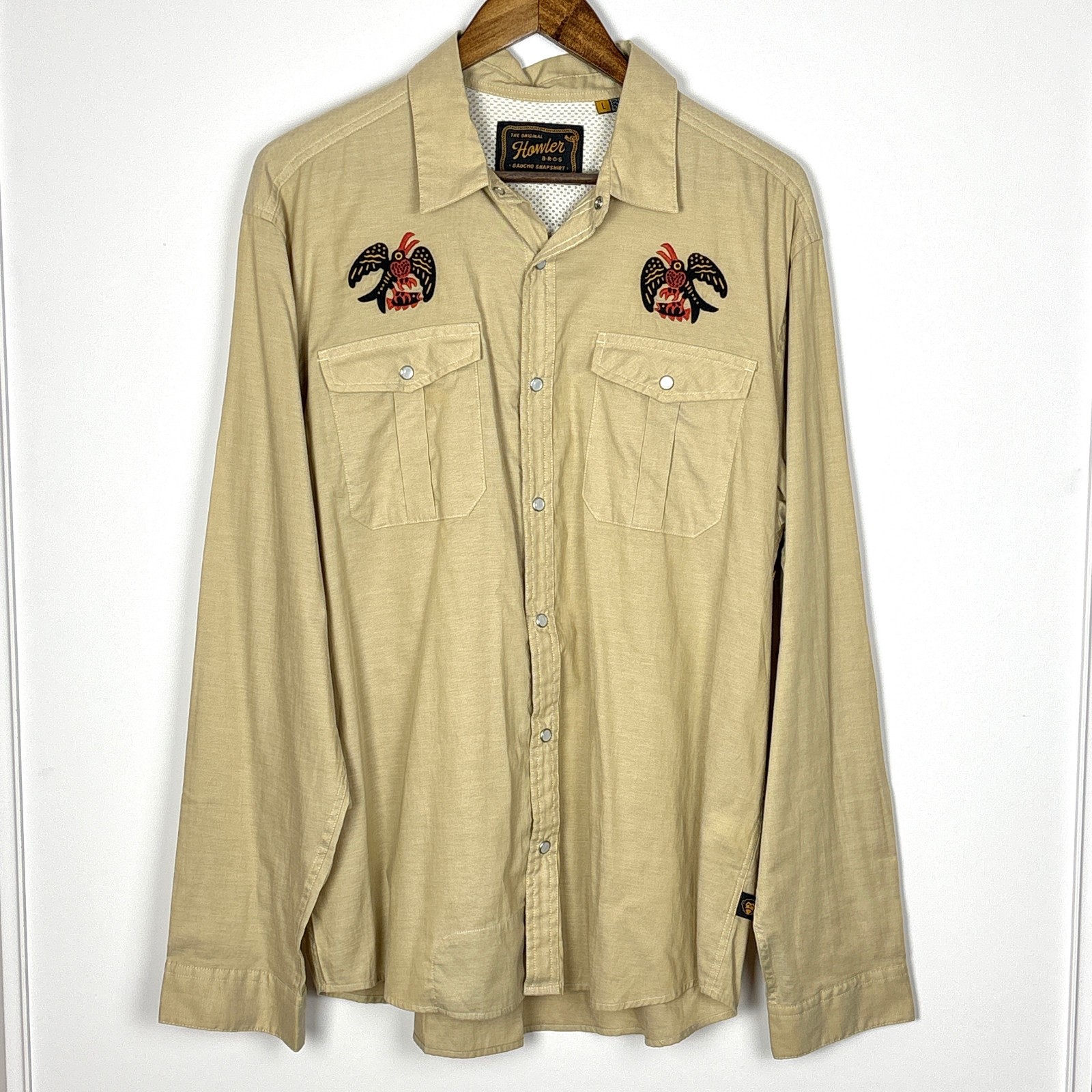 Howler Brothers NWT Gaucho Snapshirt Frigate Birds Frigates Size L Pearlsnap New