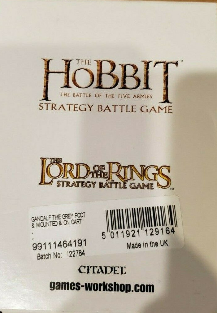 Gandalf the Grey Foot, Mounted, On Cart Hobbit Lord of Rings Games Workshop