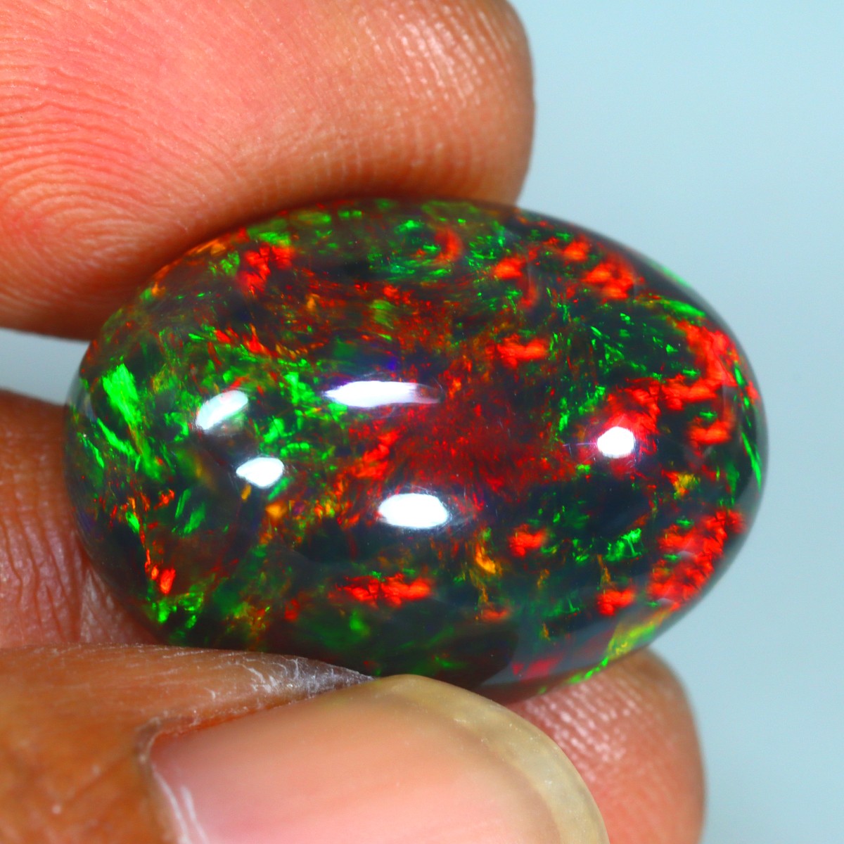 11.58 Cts_Gorgeous_100 % Natural Multi-Color Top Flash Welo Solid Black Opal 11.58 Cts_Gorgeous_100 % Natural Multi-Color Top Flash Welo Solid Black Opal