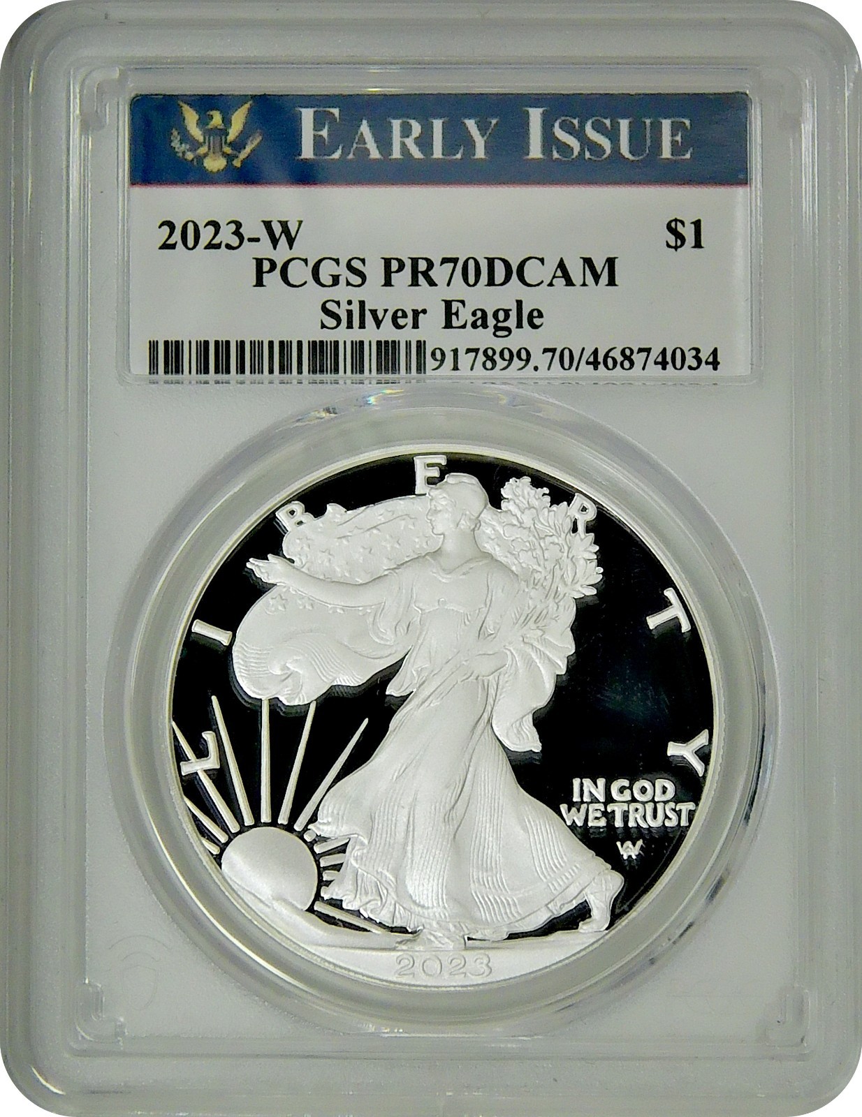 2023 W Proof Silver Eagle PCGS PR70 DCAM Gem Proof