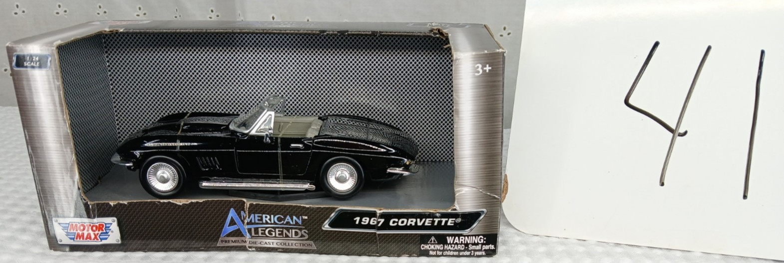 NEW MOTOR MAX PREMIUM AMERICAN LEGENDS 1967 CORVETTE BLACK 1:24 NEW MOTOR MAX PREMIUM AMERICAN LEGENDS 1967 CORVETTE BLACK 1:24