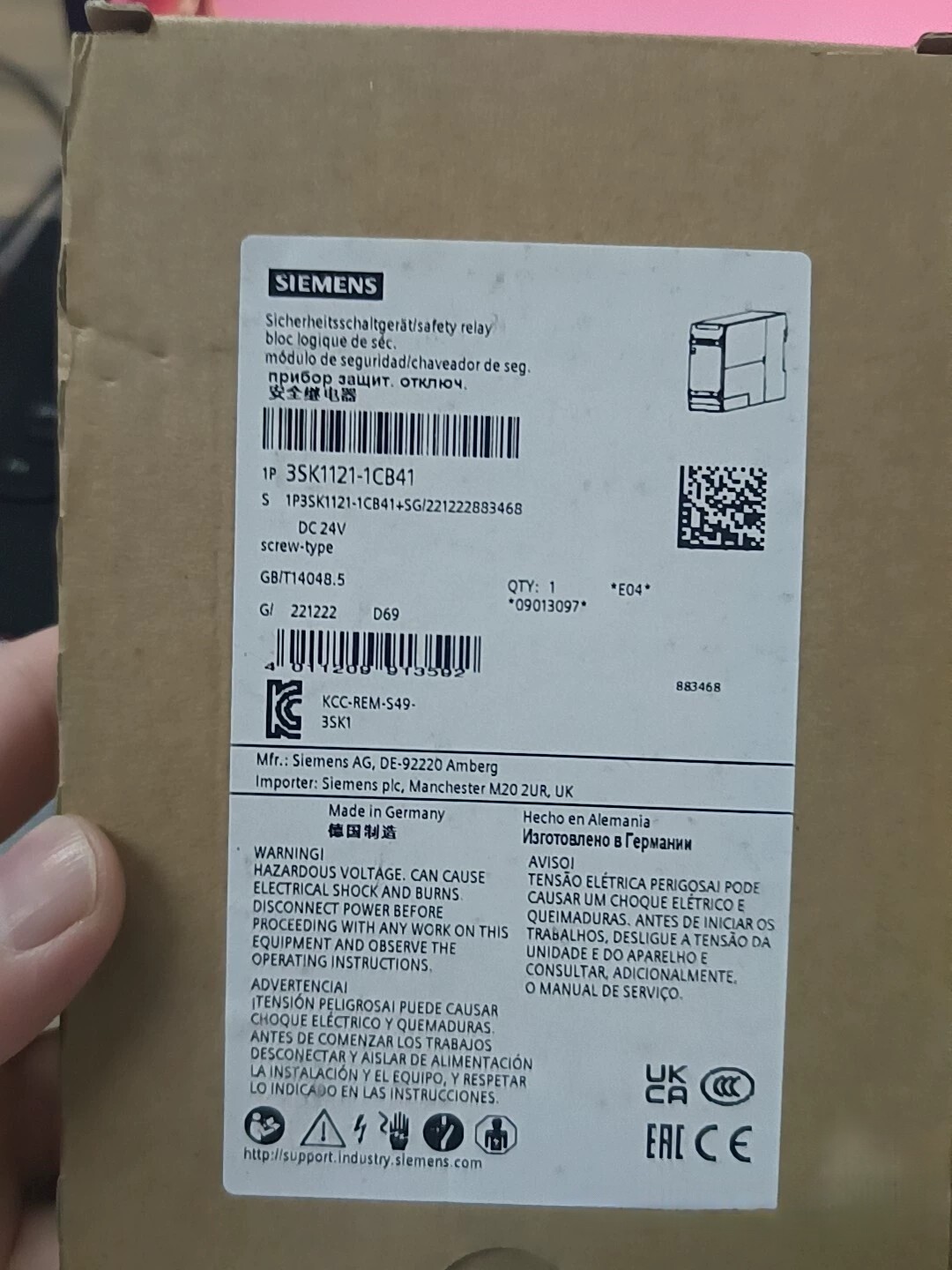 1PC-Siemens 3SK1121-1CB41 SIRIUS safety relay 24VDC- Brand New 1PC-Siemens 3SK1121-1CB41 SIRIUS safety relay 24VDC- Brand New