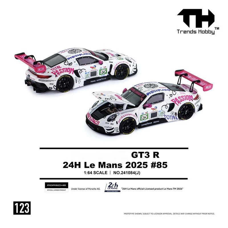 Trends Hobby TH 1:64 Porsche 911 GT3 R LeMans 24h 2025 #85 Iron Dames