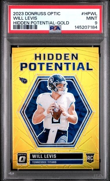 2023 PANINI DONRUSS OPTIC HIDDEN POTENTIAL GOLD #HPWL WILL LEVIS 8/10 PSA 9 2023 PANINI DONRUSS OPTIC HIDDEN POTENTIAL GOLD #HPWL WILL LEVIS 8/10 PSA 9