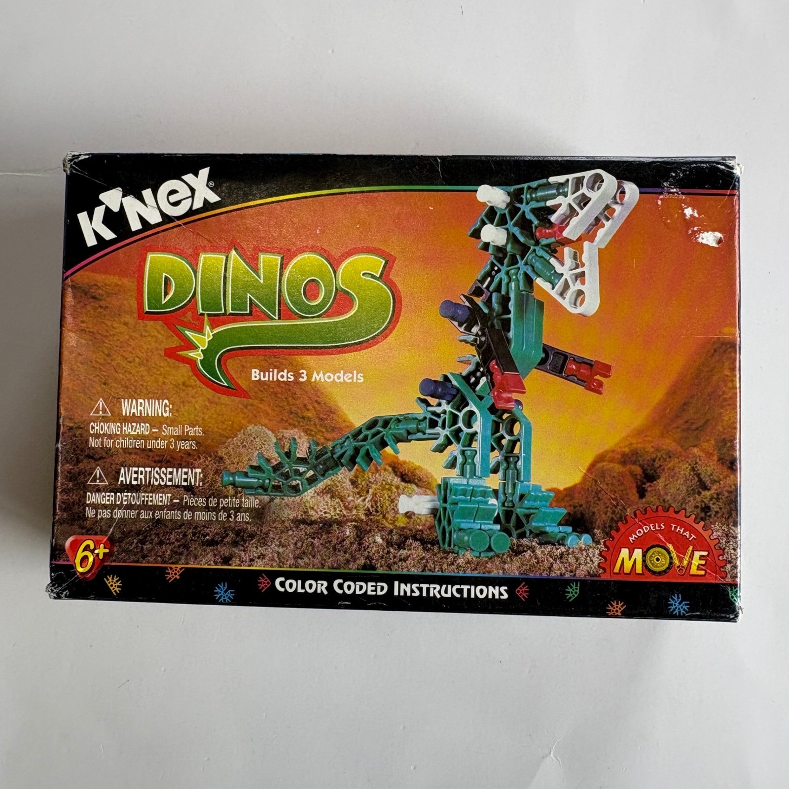 KNEX Dinos Building Set 10405 Vintage 1998 66 Pieces 3-in-1 Dinosaur Models KNEX Dinos Building Set 10405 Vintage 1998 66 Pieces 3-in-1 Dinosaur Models