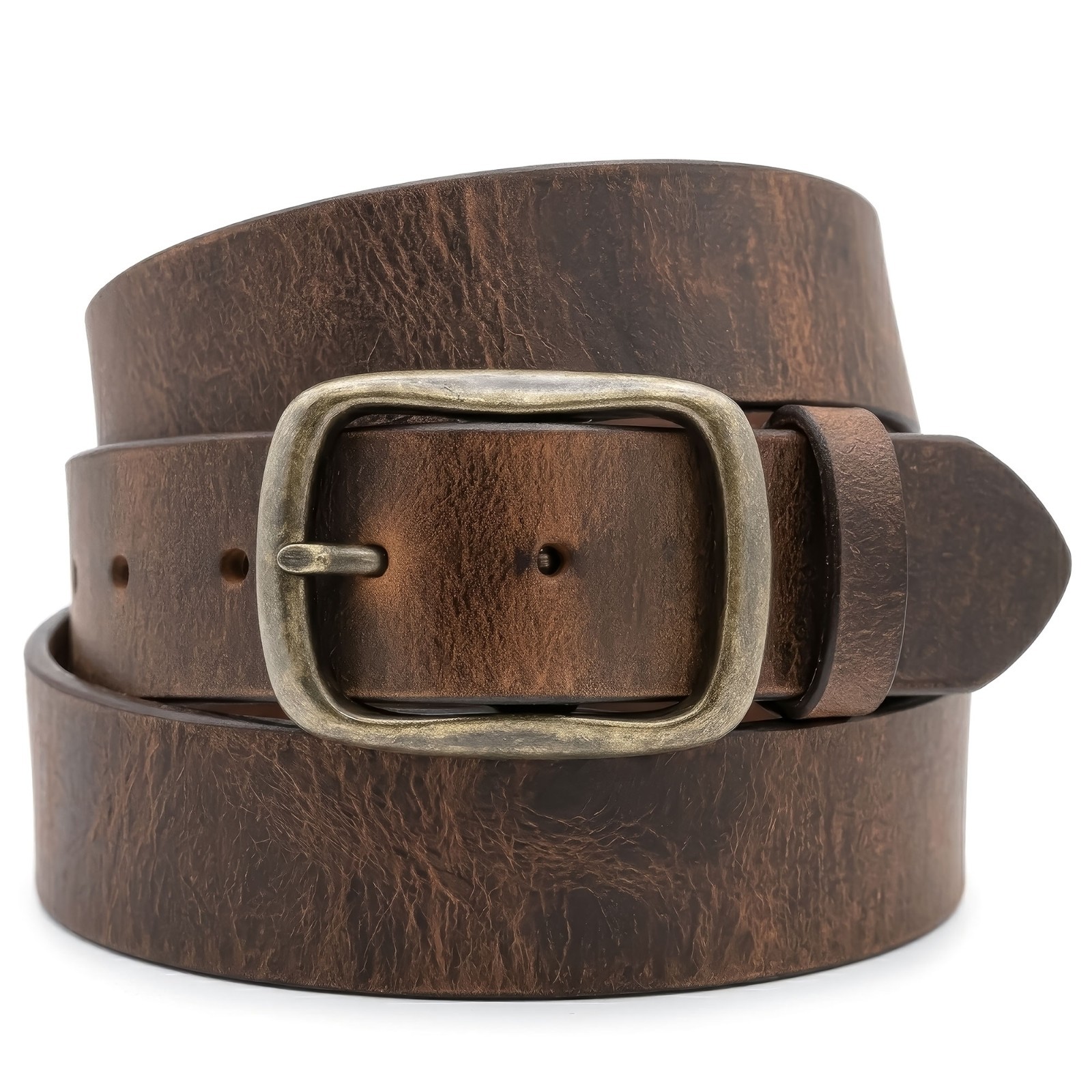 Genuine Leather Belt FULL GRAIN Solid Buffalo Heavy Duty Handmade in USA