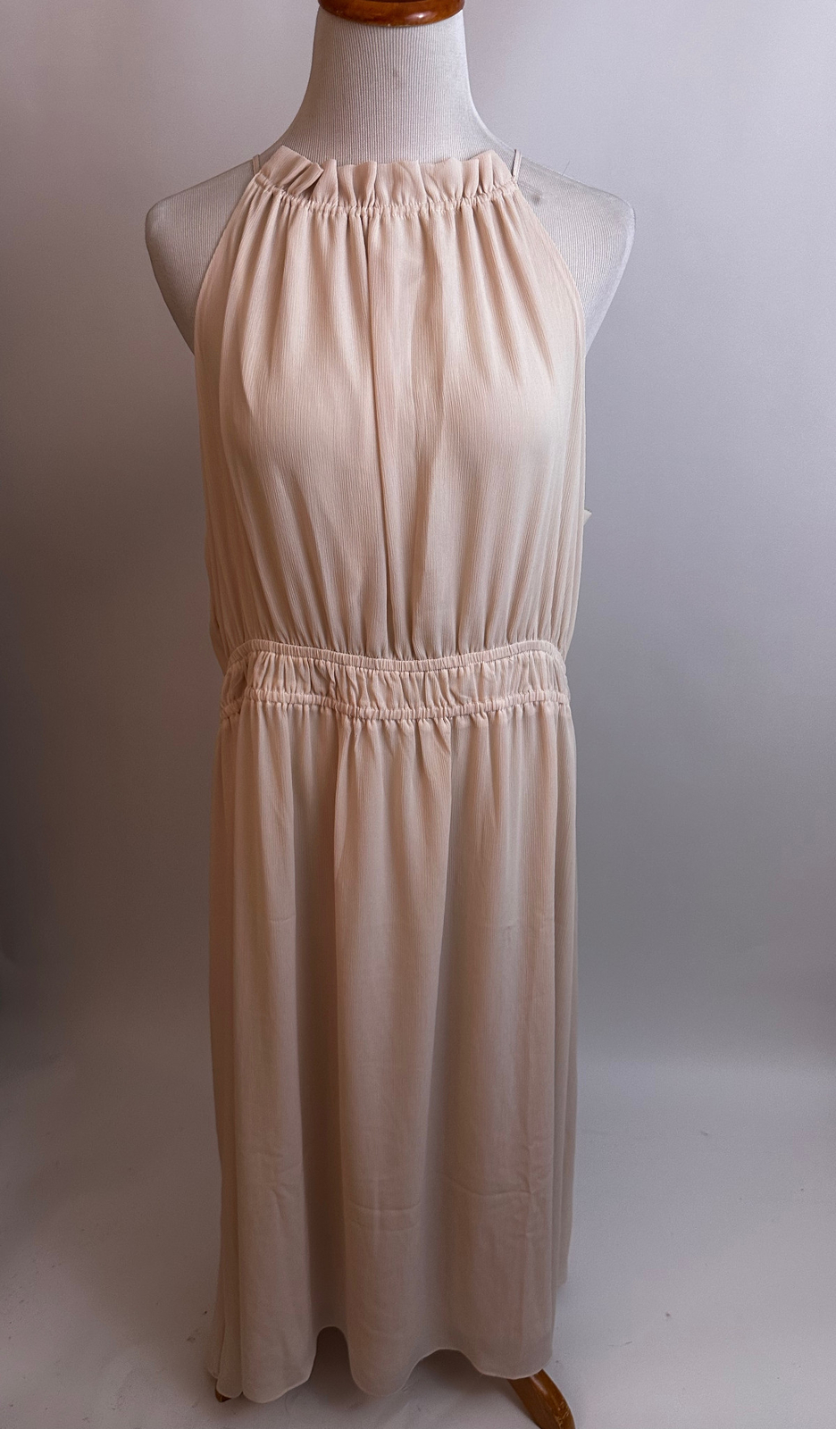 H&M ivory light beige midi Dress Women\'s XL NEW NWT H&M ivory light beige midi Dress Women\'s XL NEW NWT