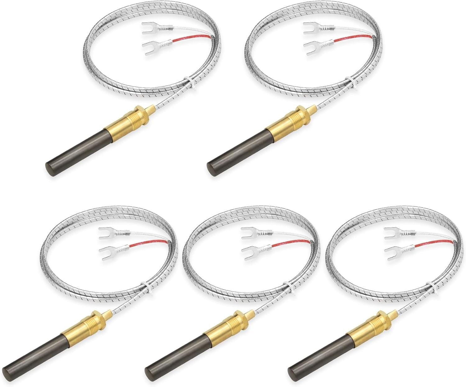 5Pack 36in 750mV Thermopile Generator for Anets Gas Fryer Heater Fireplace