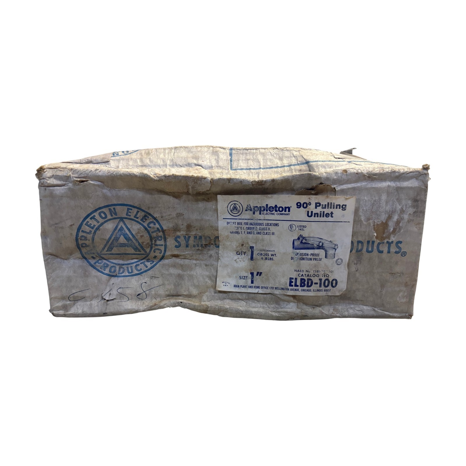 Appleton ELBD-100 1in 90-Degree Pulling Unilet Explosion-Proof Outlet Box