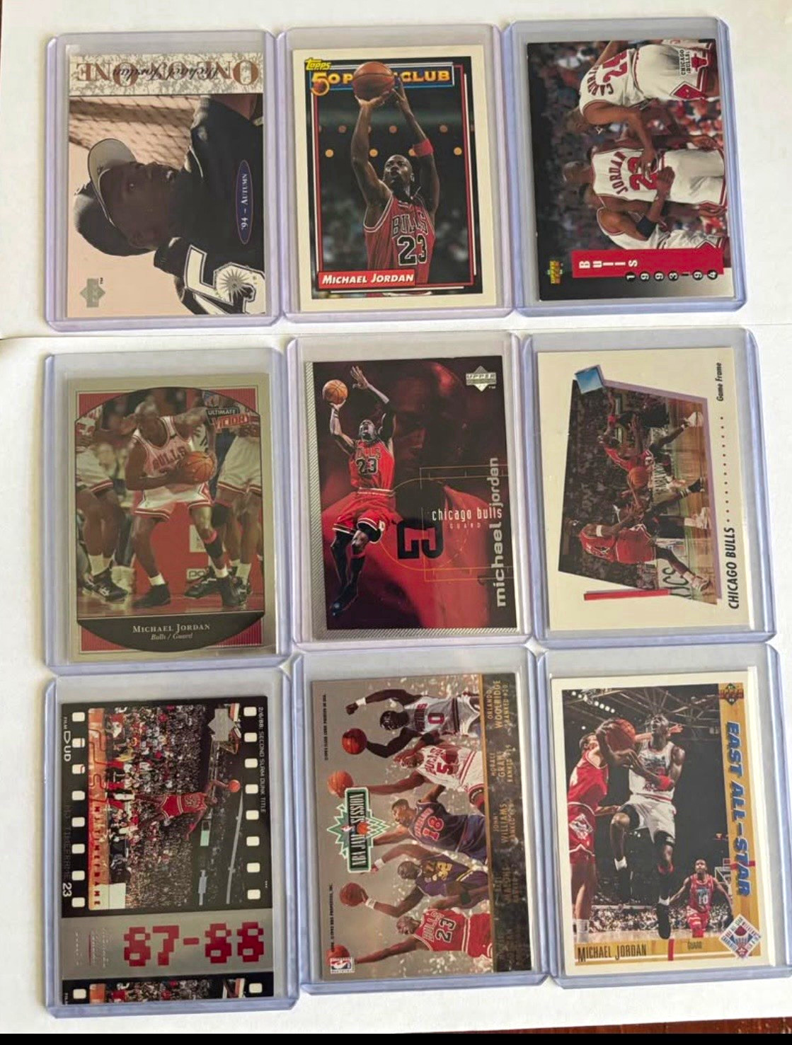 Topps 1993-94 50 Point Club Michael Jordan Bulls Vintage Card Lot (9) Topps 1993-94 50 Point Club Michael Jordan Bulls Vintage Card Lot (9)
