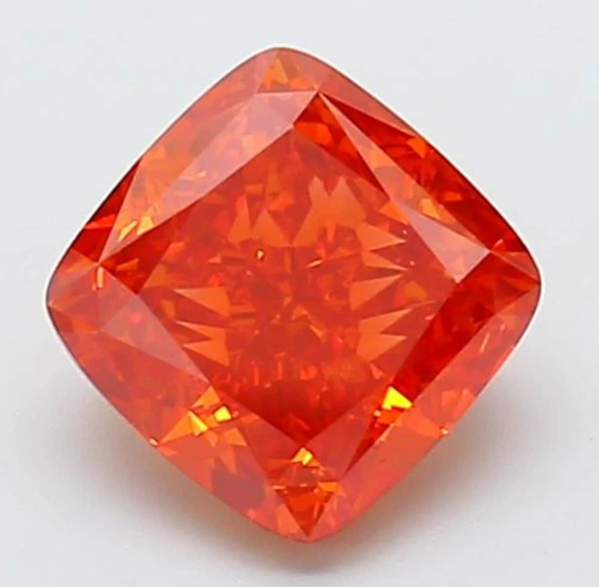 CERTIFIED 4.15 Ct Natural Orange Diamond Cushion Cut LOOSE VVS1/ 10.0 mm