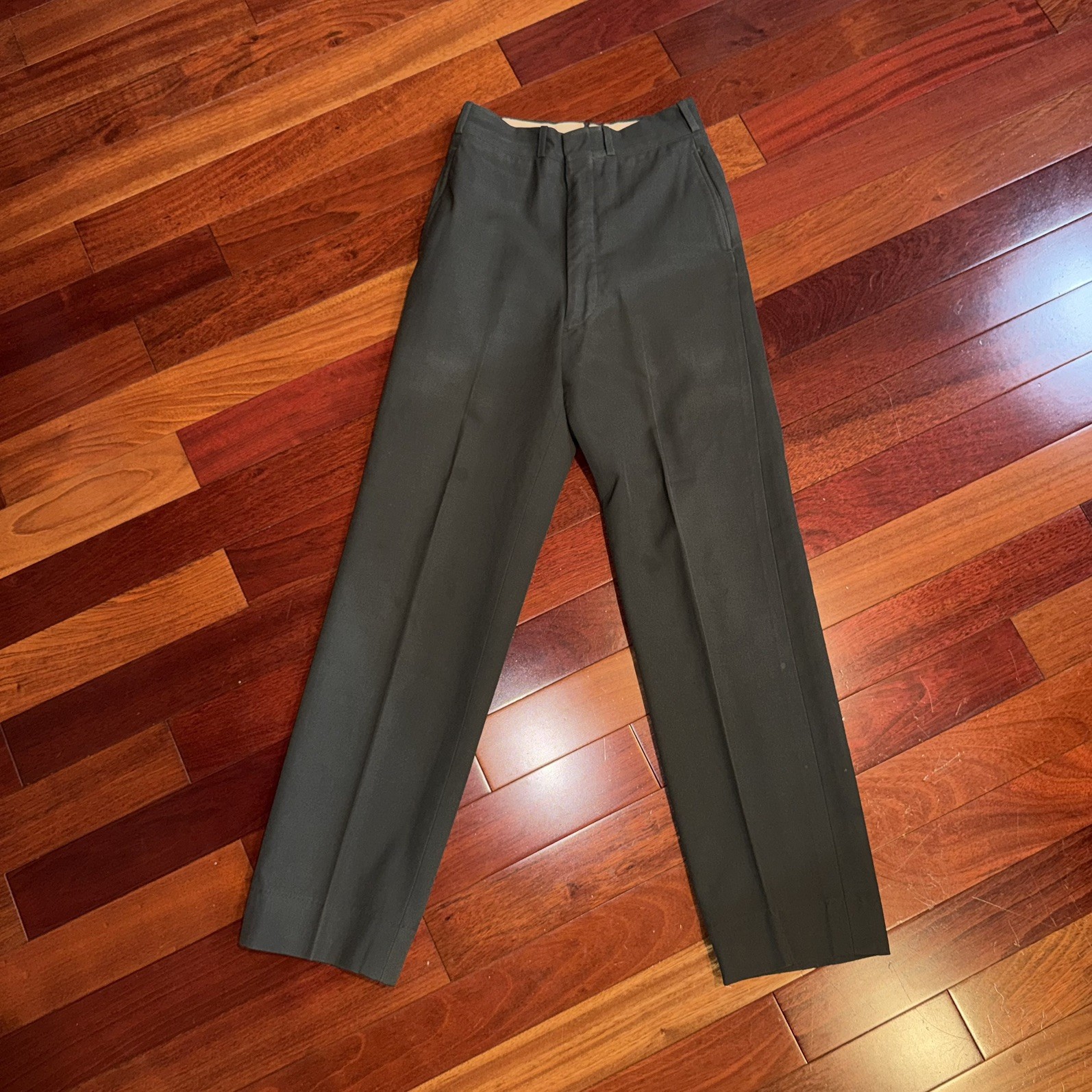 Vintage 60s 70s US Army green soldier work pants slacks mens 26x30