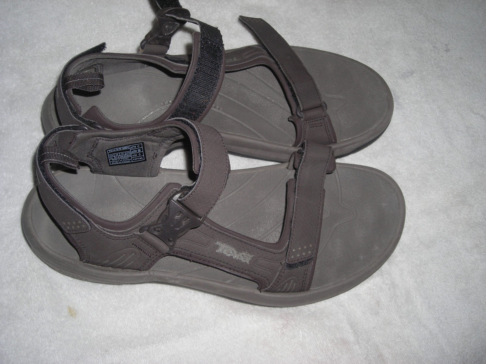 Teva Tanza Mens Brown Sport Sandals Hiking Water Shoes 1006912 Size 12