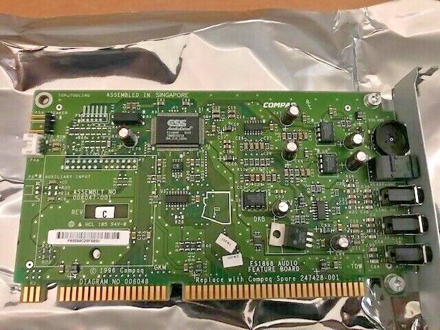 VINTAGE ESS ES1868 16 BIT ISA SOUND CARD COMPAQ 247428-001 - USA SELLER RM2-SC