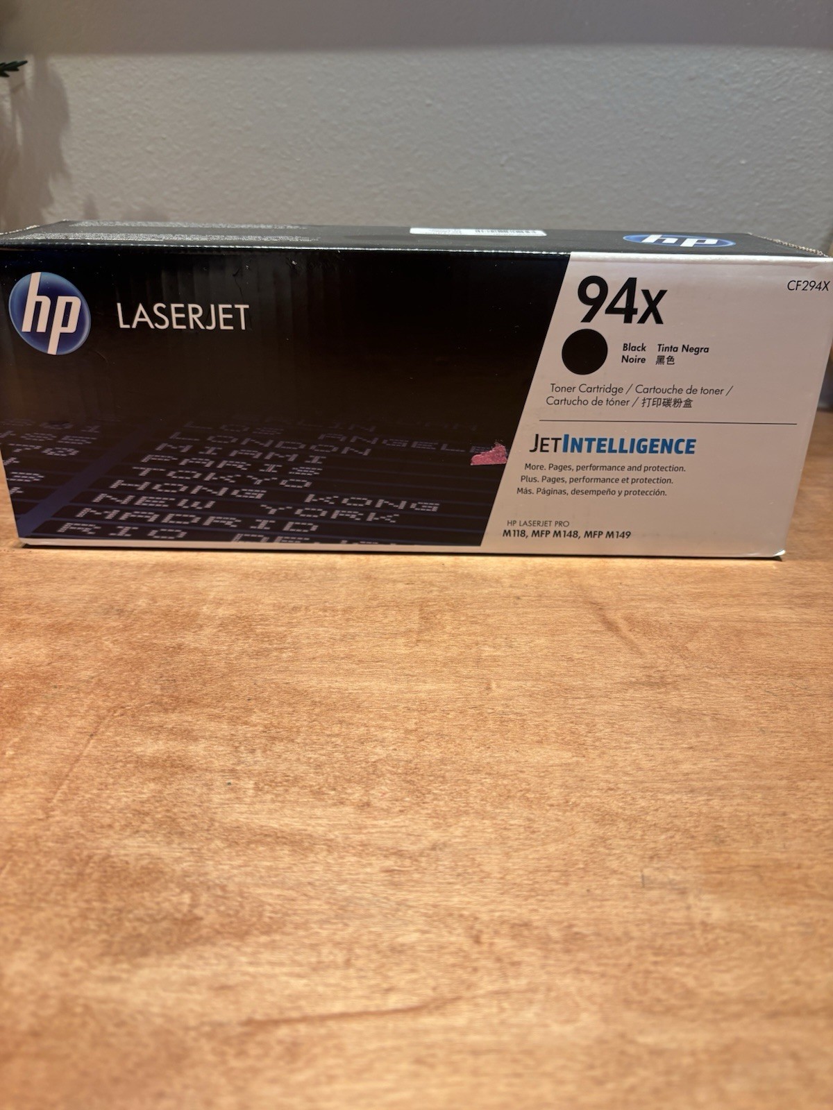 HP 94X High Yield Black LJ Toner Cartridge CF294X NEW & SEALED. HP 94X High Yield Black LJ Toner Cartridge CF294X NEW & SEALED.
