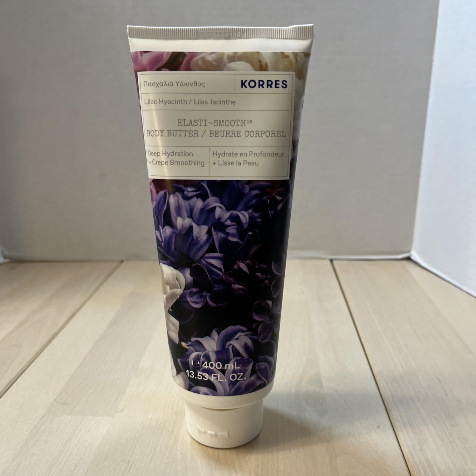 KORRES Elasti-Smooth Body Butter Lilac Hyacinth 13.53 fl oz 400 mL New Sealed KORRES Elasti-Smooth Body Butter Lilac Hyacinth 13.53 fl oz 400 mL New Sealed