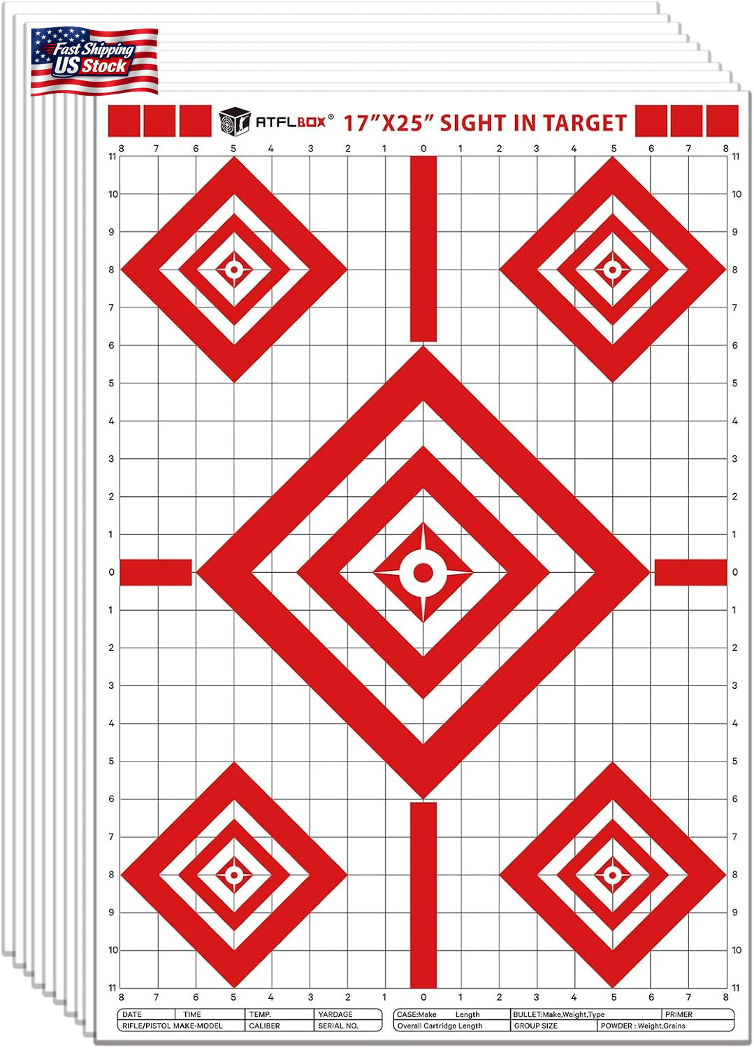 Atflbox Sight in Shooting Range Paper Target, 17X25 Inch Paper Shooting Targets
