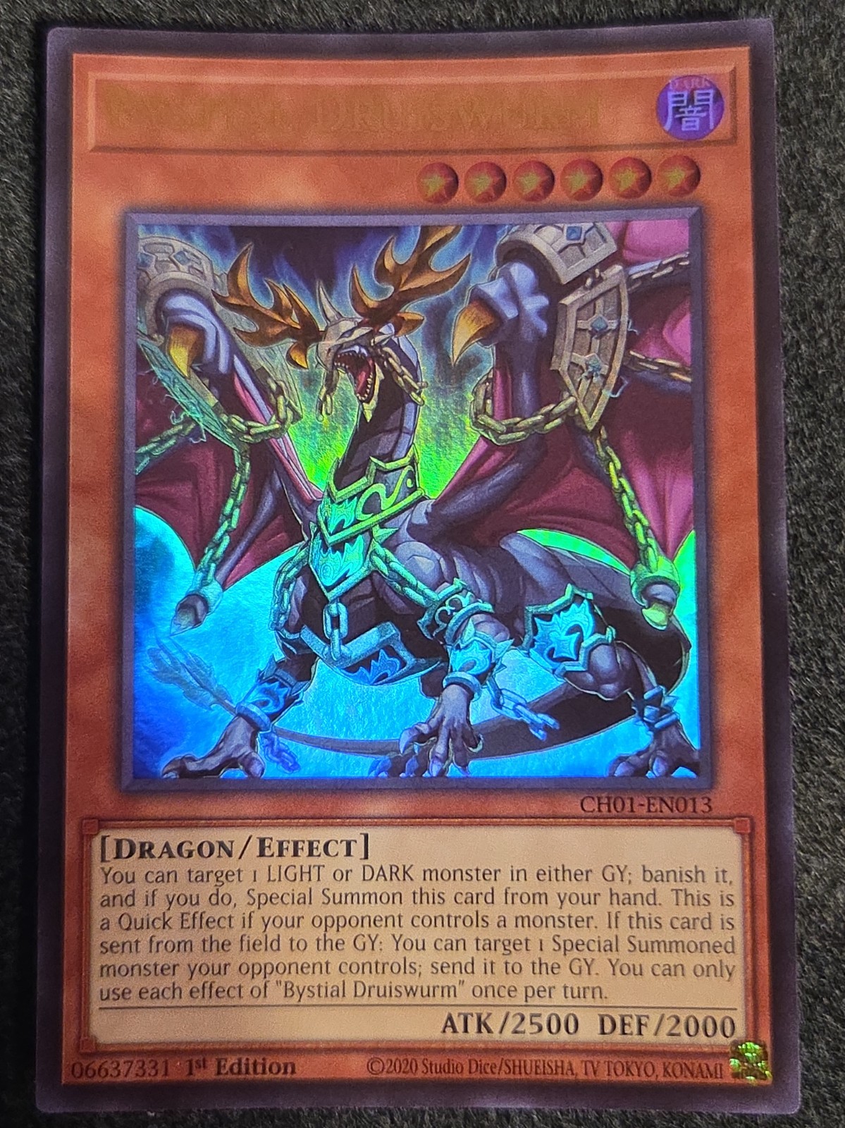 YUGIOH 1x Bystial Druiswurm Ultra Rare CH01-EN013 NM YUGIOH 1x Bystial Druiswurm Ultra Rare CH01-EN013 NM