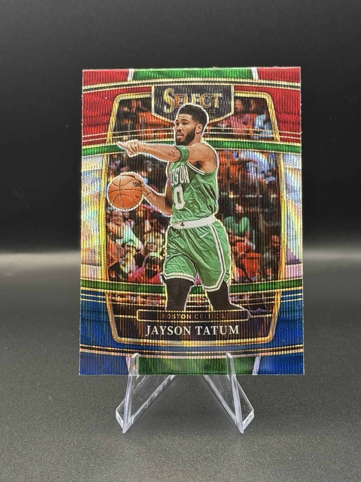 Panini Select 2021-22 Concourse Jayson Tatum Tri-Color Prizm #77 Celtics