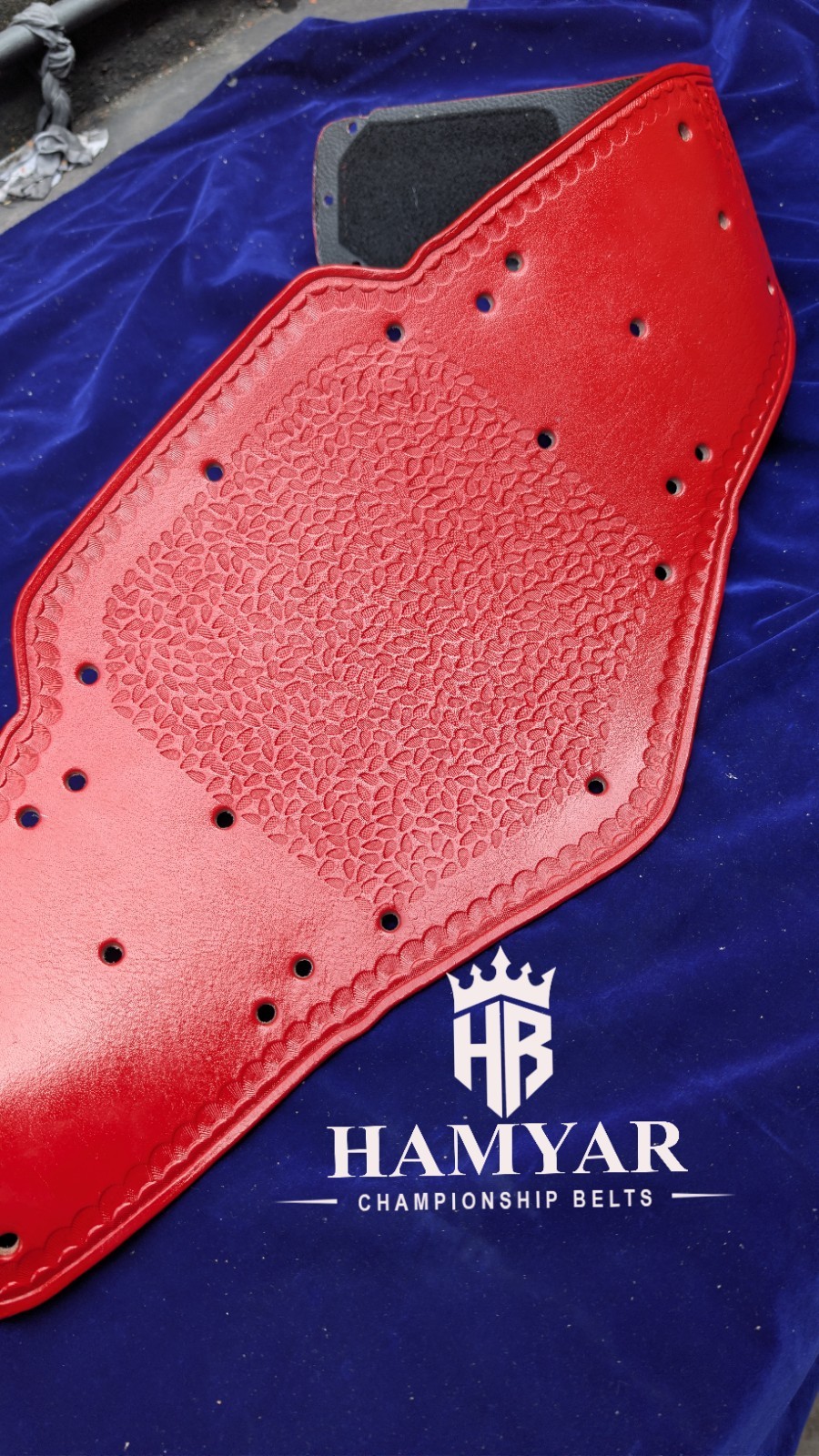 Classic World Heavyweight Style Championship Belt Replacement Red Leather Strap