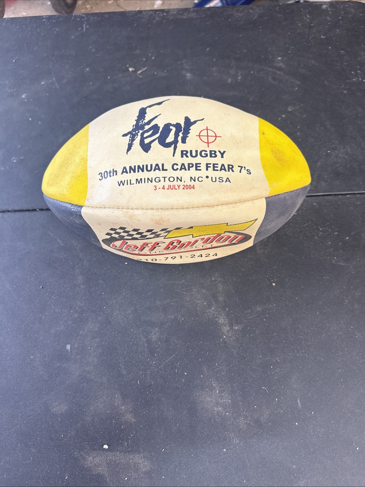 Cape FEAR RUGBY Ball Seven’s 2004 Jeff Gordon Chevrolet Rare Vintage