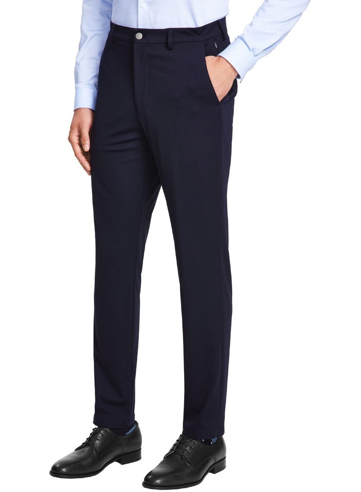 Calvin Klein Men\'s Navy Slim Solid Knit Suit Pants 30 X 30 NEW $135 JUDYPJ3Z0010