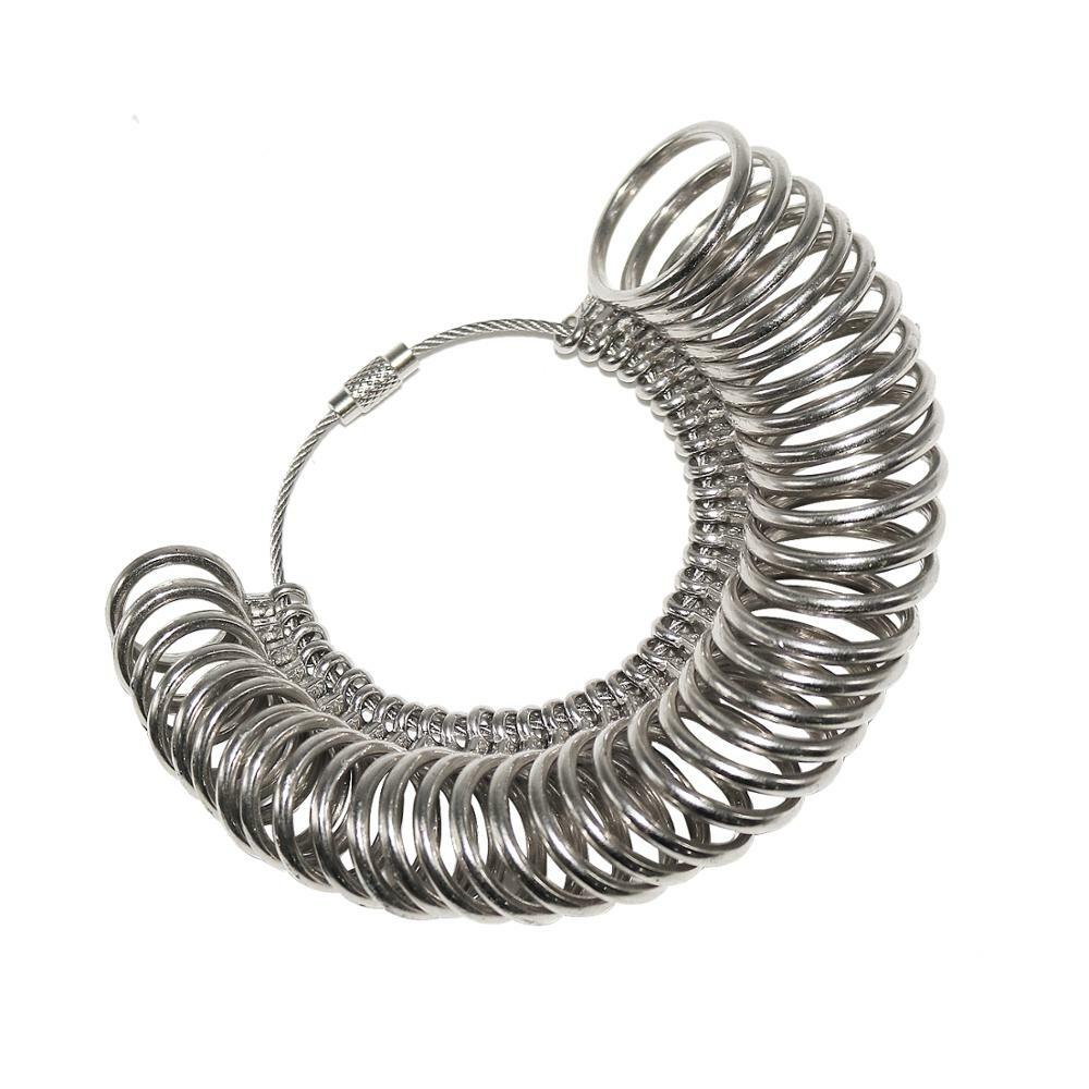 Metal Ring Sizer Gauge Mandrel Finger Sizing Measure Stick Standard Tool Sliver Metal Ring Sizer Gauge Mandrel Finger Sizing Measure Stick Standard Tool Sliver