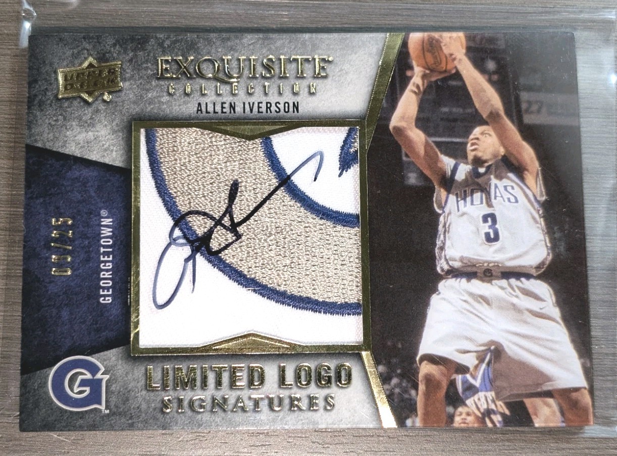 2012-13 Upper Deck Exquisite Allen Iverson Limited Logo Patch Auto #9/25 AI Rare