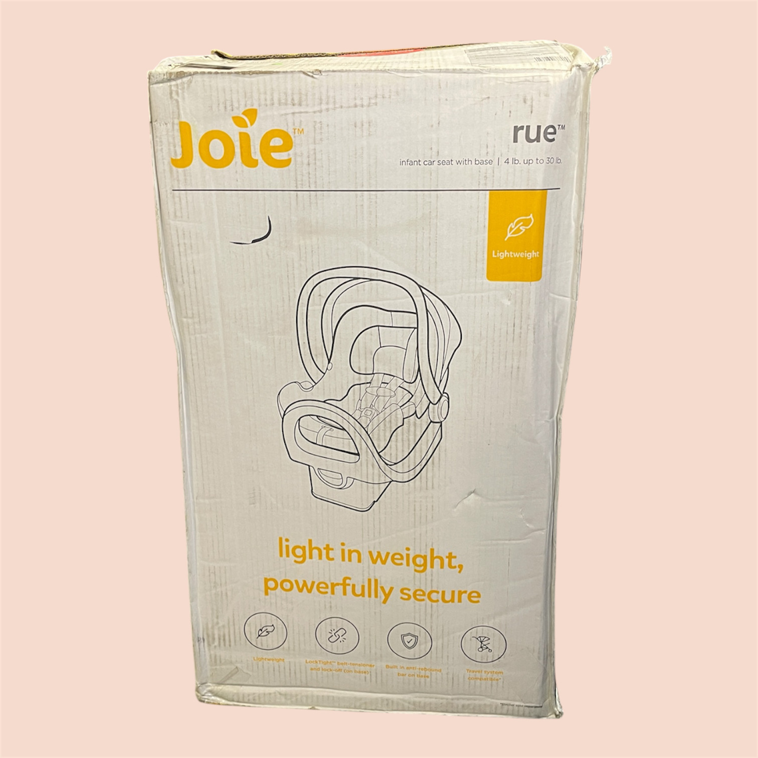 Joie Rue Infant Seat with Base Color Mocha 4lbs - up to 30lbs made in 2025