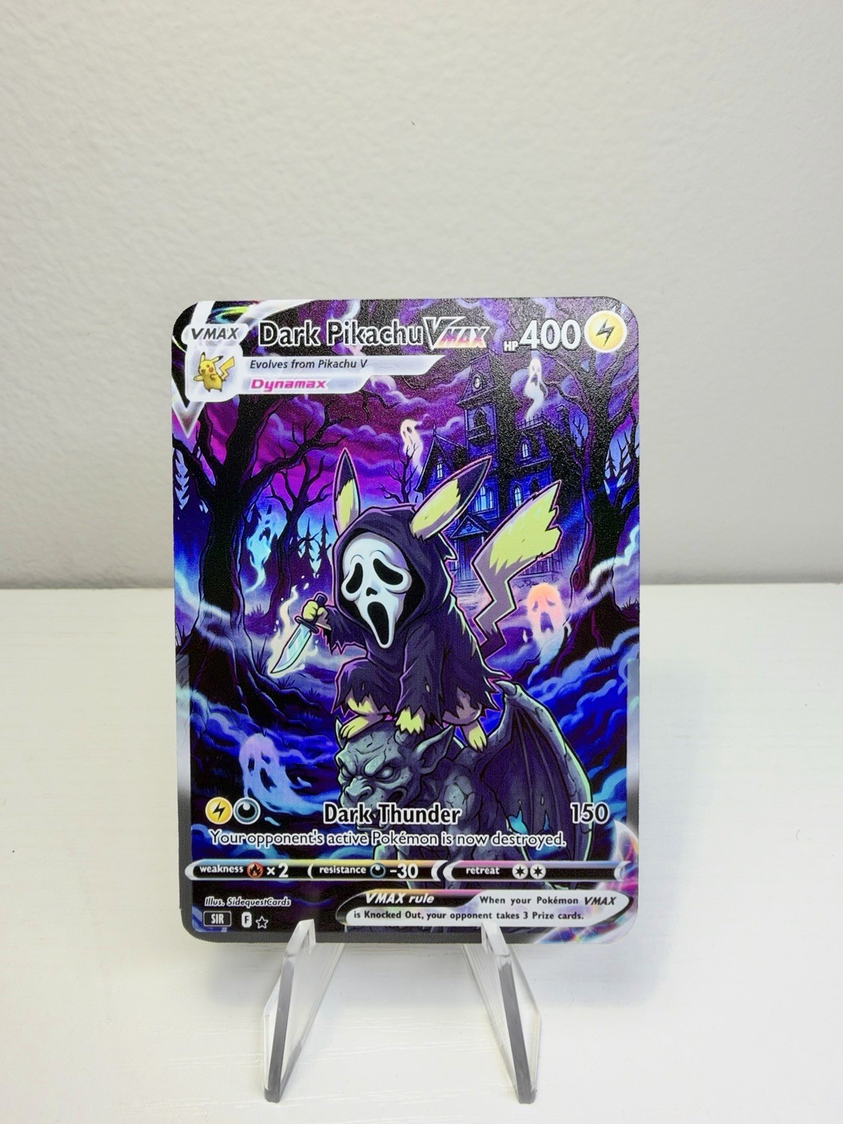 Pokemon TCG Dark Pikachu *Fan Art* Full Art Holo Pokemon TCG Dark Pikachu *Fan Art* Full Art Holo