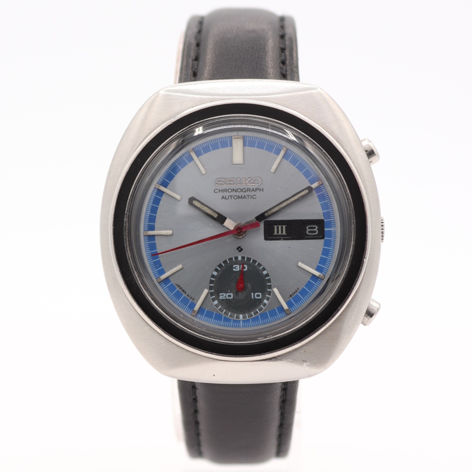 Vintage 1971 Seiko Day-Date Chronograph 21J Automatic Wristwatch Steel 6139-8002 Vintage 1971 Seiko Day-Date Chronograph 21J Automatic Wristwatch Steel 6139-8002