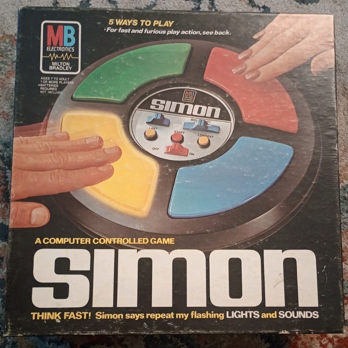 Simon Electronic Memory Game 1978 Vintage, Milton Bradley, Original Simon Electronic Memory Game 1978 Vintage, Milton Bradley, Original