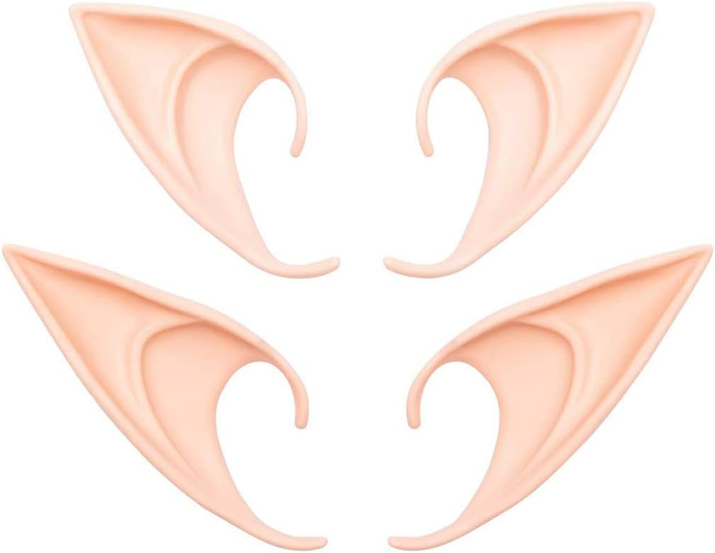 Cosplay Fairy Pixie Elf Ears - Soft Pointed Tips Anime Party Dress Up Costume Ma