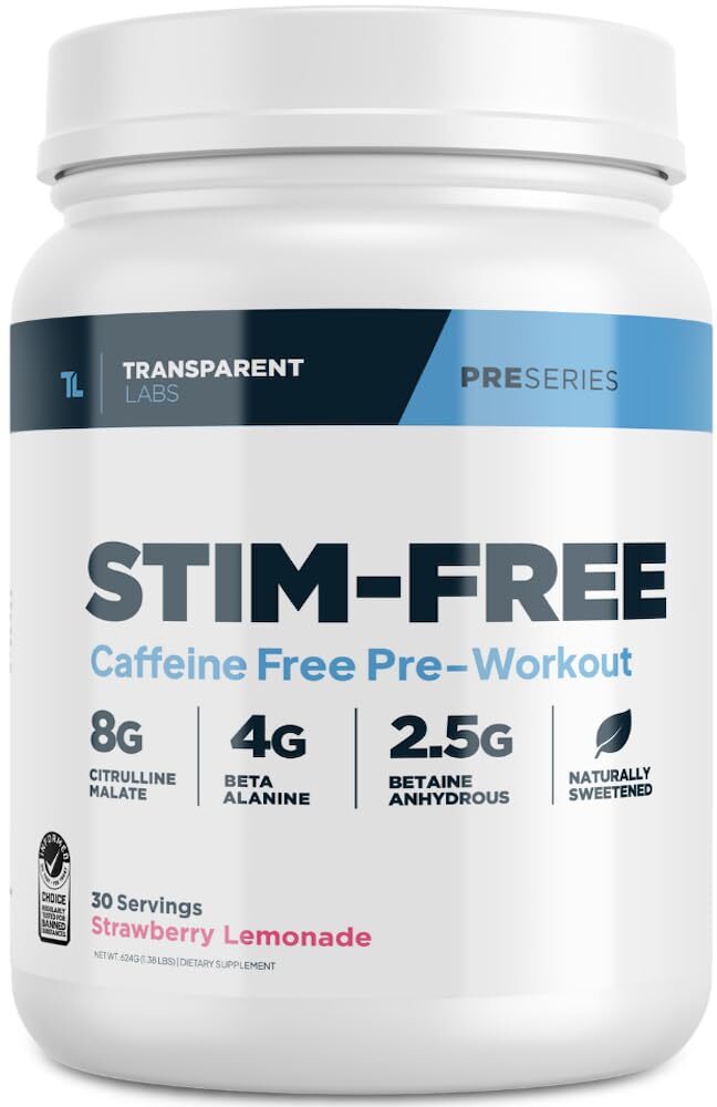 Stimulant Free Pre Workout Supplement 30 Servings Nitric Oxide Boost