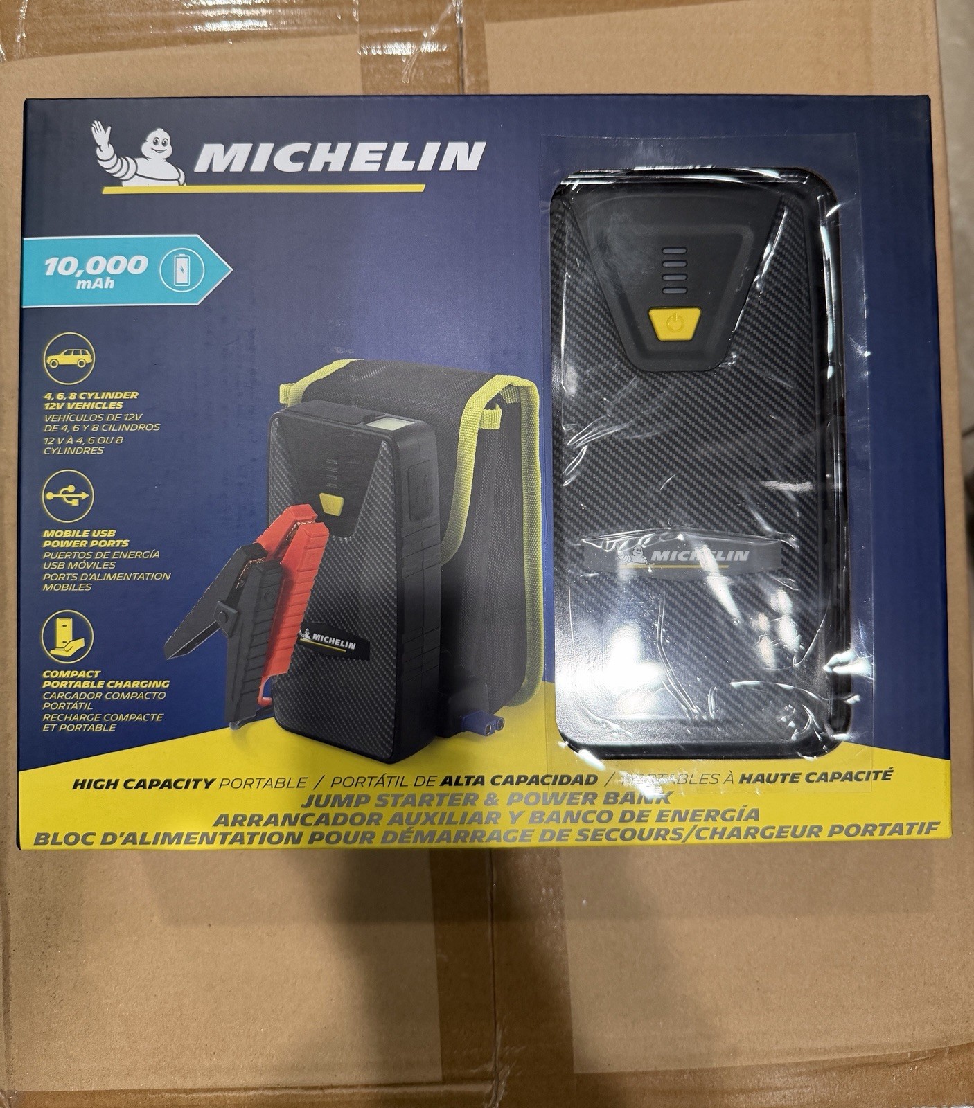 NEW Michelin High-Capacity Portable Jump Starter and 10,000 mAh Power Bank