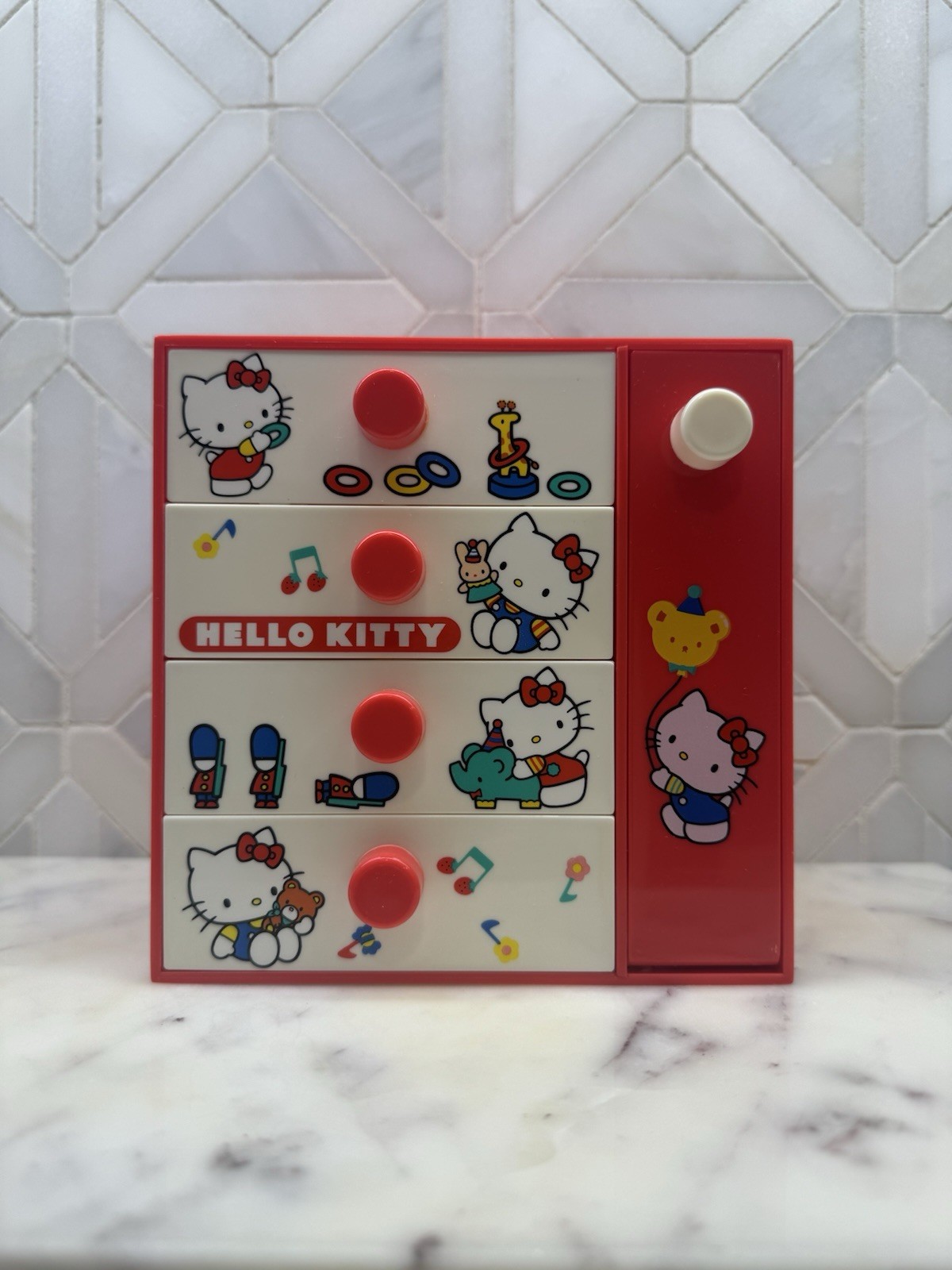 Vintage Hello Kitty Mini Chest Trinket Box Sanrio Japan 1976 Retro Showa Toy