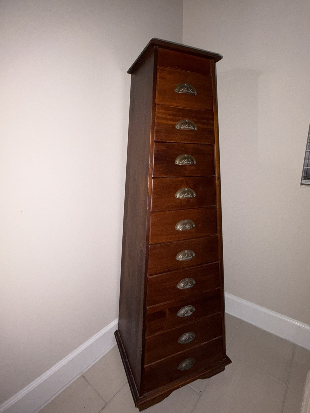 Vintage Pier 1 Cherry Lingerie Chest Of 10 Drawers